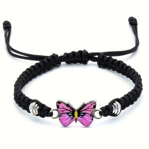 NWOT Adjustable Cute Colorful Butterfly Charm Bracelet
